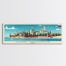 Nizhny Novgorod Panoramic Travel Poster, Framed Canvas Print or Metal Wall Art, Travel Art, Home Decor, Panoramic Painting, Midcentury Art