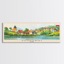Sosnowiec Poland Panoramic Travel Poster, Framed Canvas Print or Metal Wall Art, Travel Art, Home Decor, Panoramic Painting, Midcentury Art