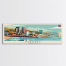 Swansea United Kingdom Wall Art, Panoramic Travel Poster, Panoramic Framed Canvas Print, City Wall Art, Wall Hanging Home Decor, Travel Art