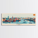 Ume Sweden Panoramic Travel Poster, Framed Canvas Print or Metal Wall Art, Travel Art, Home Decor, Panoramic Painting, Midcentury Art
