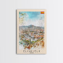 Elche, Spain Vibrant Framed Canvas Print. Stunning Wall Art for Living Room or Bedroom Decor, Spanish Travel Poster Art.