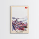Las Palmas de Gran Canaria Spain Travel Poster Framed Canvas Print, Coastal Cityscape, Wall Art, Tropical Home Decor, Travel Print, Artistic Gift