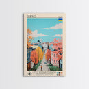 Dnipro Ukraine Travel Poster Framed Canvas Print, Midcentury Modern Art, Pop Art Wall Decor, Home Decor, Vacation Gift, Living Room Art