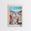Murmansk Russia Travel Poster Framed Canvas Print, Midcentury Modern Art, Pop Art Wall Decor, Scenic Wall Art, Living Room Decoration, Office Art
