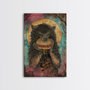Halloween Haunted Forest Monster Framed Canvas Print, Wall Art, Living Room Decor, Halloween Decoration, Spooky Wall Hanging, Haunted Decor