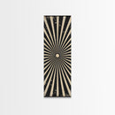 Black and White Sun Burst Art Deco Inspired Framed Canvas Print, Wall Art, Office or Mancave Wall Art