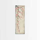 Cherry Blossoms, Full Bloom, Japanese Art, Skinny Art, Tall Art, Framed Canvas Print, Ukiyo-e Style