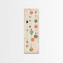 Abstract Hanging Lanterns On A Rustic Background – Framed Canvas Print With Skinny Art And Tall Art In Ukiyo-E Art And Japanese Style Art