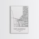 Fort Lauderdale Street Map, California Map, City Map Art, Minimalist Art, Wall Art, Canvas Print, Travel Art, Game Room Décor, Travel Gifts