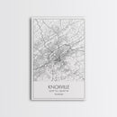 Knoxville Street Map, Tennessee Map, City Map Art, Modern Wall Art, Wall Art, Canvas Print, Travel Art, Aviation Gifts, Wall Art For Bedroom