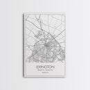 Lexington Street Map, Kentucky Map, City Map Art, Modern Wall Art, Wall Art, Canvas Print, Travel Wall Art, Dorm Room Décor, Engagement Gift