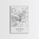 Little Rock Street Map, Arkansas Map, City Map Art, Modern Wall Art, Wall Art, Canvas Print, Travel Lover Gift, Kids Wall Art, Travel Art