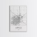 Lubbock Street Map, Texas Map, City Map Art, Modern Art, Wall Art, Canvas Print, Travel Print, Farmhouse Wall Décor, Boyfriend Gift