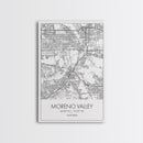 Moreno Valley Street Map, California Map, City Map Art, Modern Art, Wall Art, Canvas Print, Wall Art For Bedroom, Couple Gift, Travel Print