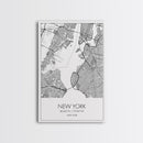 New York Street Map, New York Map, City Map Art, Modern Art, Wall Art, Canvas Print, Home Office Art, Unique Travel Gifts, Travel Wall Print