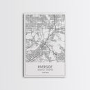 Riverside Street Map, California Map, City Map Art, Minimalist Art, Wall Art, Canvas Print, Unique Wall Décor, Boyfriend Gift, Travel Art