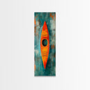 Colorful Kayak Painting Framed Canvas Print Nautical Decor Coastal Cowgirl Wall Art Lake Tahoe Art Above Bed Wall Art