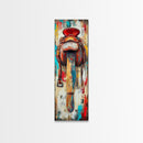 Rustic Saddle Painting Canvas Print Farmhouse Wall Art Moody Art Rustic Decor Southwest Wall Art Tall Narrow Art