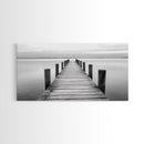 Dock, Nautical Wall Art, Extra Wide Art, Coastal Decor, Moody Art, Minimalist Art, Above Bed Wall Art, Framed Canvas Print