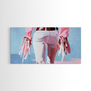 Pink Cowgirl, Western Art, Black Cowgirl Painting, Coastal Cowgirl Wall Art, Light Pink Wall Art, Canvas Print, Rustic Decor