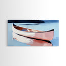 Canoe Lake, nautical wall art, rustic decor, lake Tahoe art, coastal landscape art, panoramic painting, canvas print