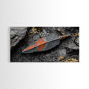 Handmade Arrowhead Framed Canvas Print | Rustic Wall Art | Southwest Decor | Tribal Arrowhead Art | Wabi Sabi Art | Extra Wide Art