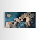 Adobe House, Southwest Wall Art, Boho Art, Wabi Sabi Art, Rustic Decor, Extra Wide Art, Bright Home Decor, Framed Canvas Print