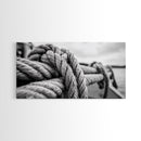 Nautical rope, rustic art, coastal decor, nautical wall art, maritime painting, extra wide art, panoramic painting, framed canvas print