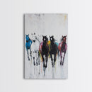 Modern Cowgirl, Western Fashion, Framed Canvas Print, black cowgirl painting, pink abstract art, light pink wall art, bold color art, gift idea for her