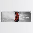 Cowboy Silhouette, Western Wall Art, Ranch Life Art, Moody Art, Southwestern Decor, Extra Wide Art, Rustic Wall Art, Canvas Print