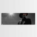 Cowboy, moody art, dark angels wall art, southwest wall art, rustic wall art, western aesthetic, framed canvas print, extra wide art