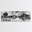 Rustic market, farmhouse art, country decor, panoramic art, extra wide art, rustic wall art, framed canvas print, landscape painting, wabi sabi art
