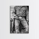 Close-Up of Cowboy's Belt and Saddle in Detailed Black and White Photography for Western Wall Art, Canvas Prints, Rustic Home Decor, Art