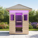 Thermora Zurich 3-Person Low EMF Spruce Wood Outdoor Infrared Sauna With Bluetooth Speakers And LED Lights (SAK59047) by SAKSBY WHOLESALE