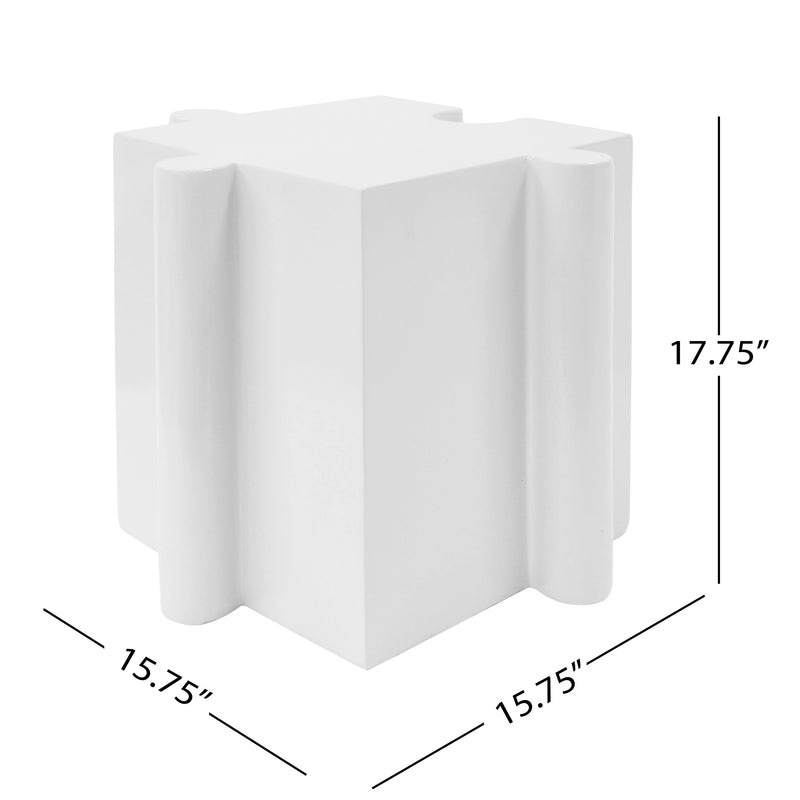3-Piece Artistic Puzzle Table Set, Modular MGO Side Tables, photo 3 of 20