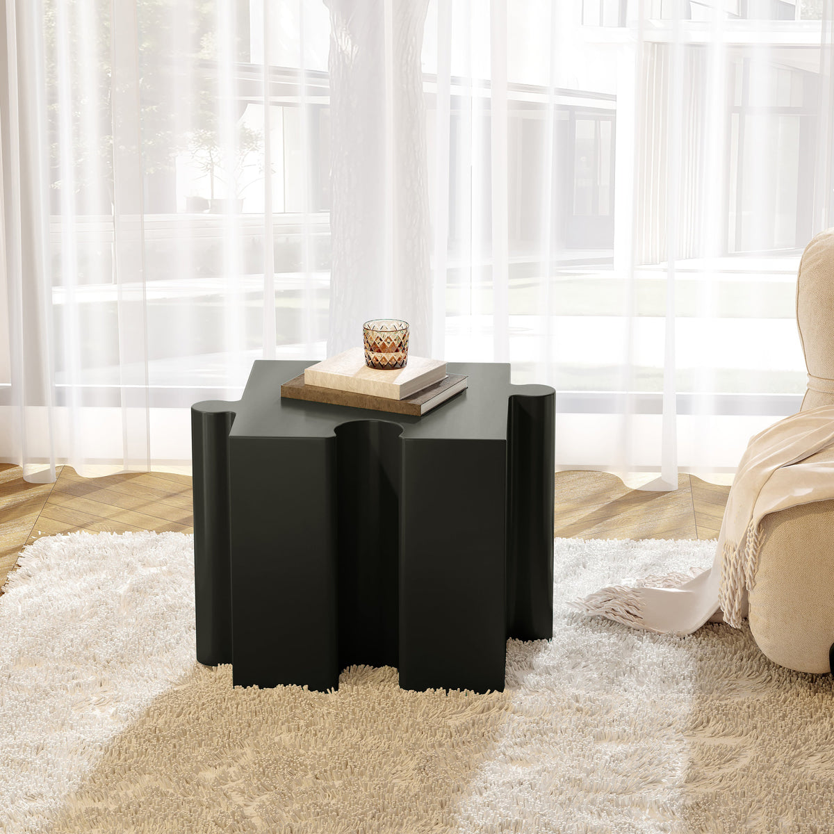 3-Piece Artistic Puzzle Table Set, Modular MGO Side Tables, photo 5 of 20