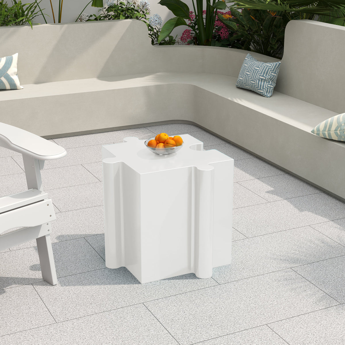 3-Piece Artistic Puzzle Table Set, Modular MGO Side Tables, photo 8 of 20