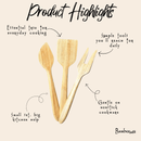 3-Piece Bamboo Kitchen Utensil Set by Bamboo Switch