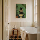 GobekUsa 3-Piece Black Cat Bathroom Wall Art