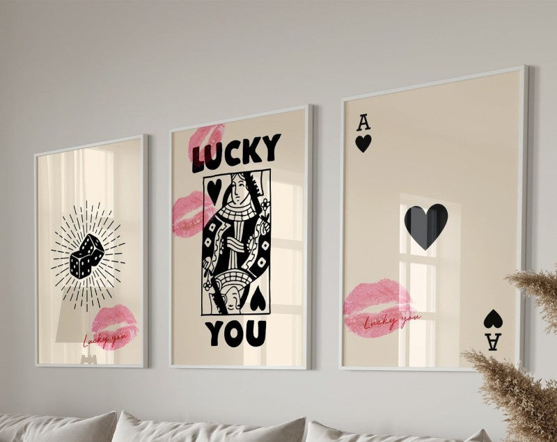 ’3-Piece Retro Queen of Hearts Wall Art Set’