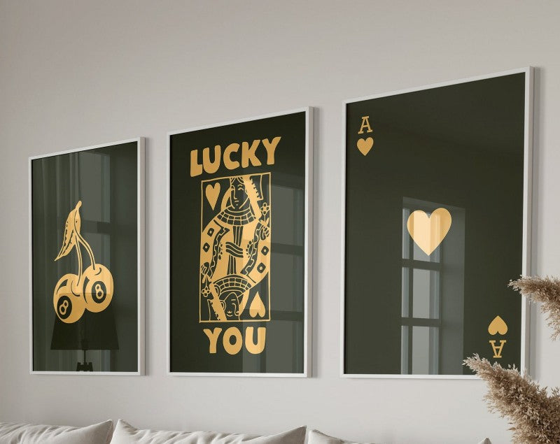 ’3-Piece Retro Queen of Hearts Wall Art Set’