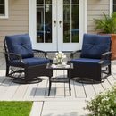 Alora 3-Piece Wicker Patio Bistro Set W/ Swivel Chairs And Table (SAK14789) by SAKSBY WHOLESALE