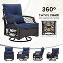 Alora 3-Piece Wicker Patio Bistro Set W/ Swivel Chairs And Table (SAK14789) by SAKSBY WHOLESALE