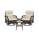 Alora 3-Piece Wicker Patio Bistro Set W/ Swivel Chairs And Table (SAK14789) by SAKSBY WHOLESALE