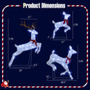 3-Piece Christmas Pre-Lit Lighted Reindeer Family Set