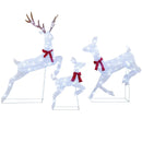 3-Piece Christmas Pre-Lit Lighted Reindeer Family Set by LJGDeals