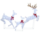 3-Piece Christmas Pre-Lit Lighted Reindeer Family Set by LJGDeals