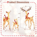 3-Piece Pre-Lit Christmas Deer Family Set by LJGDeals