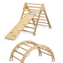 Montessori Climbing Set (3 Pieces)| Pikler Triangle, Climbing Arch & Ramp