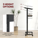 3-Position Height Adjustable Lectern Table with Tilted Tabletop-Black by DirectDeals